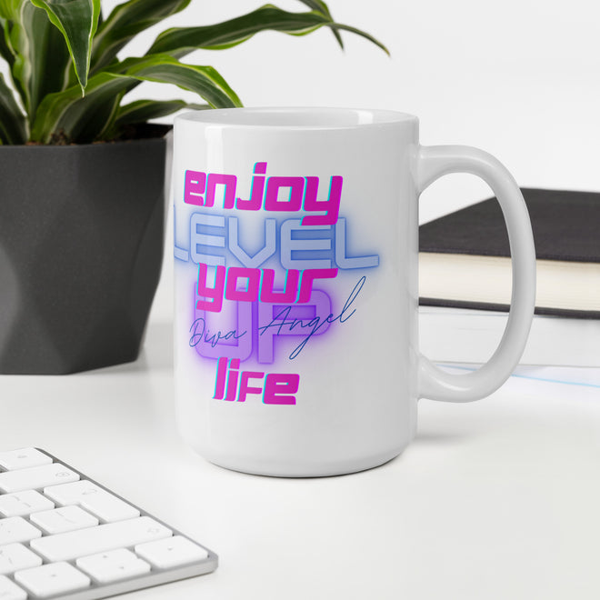 DIVA ANGEL Enjoy Your Life | White |  Mug